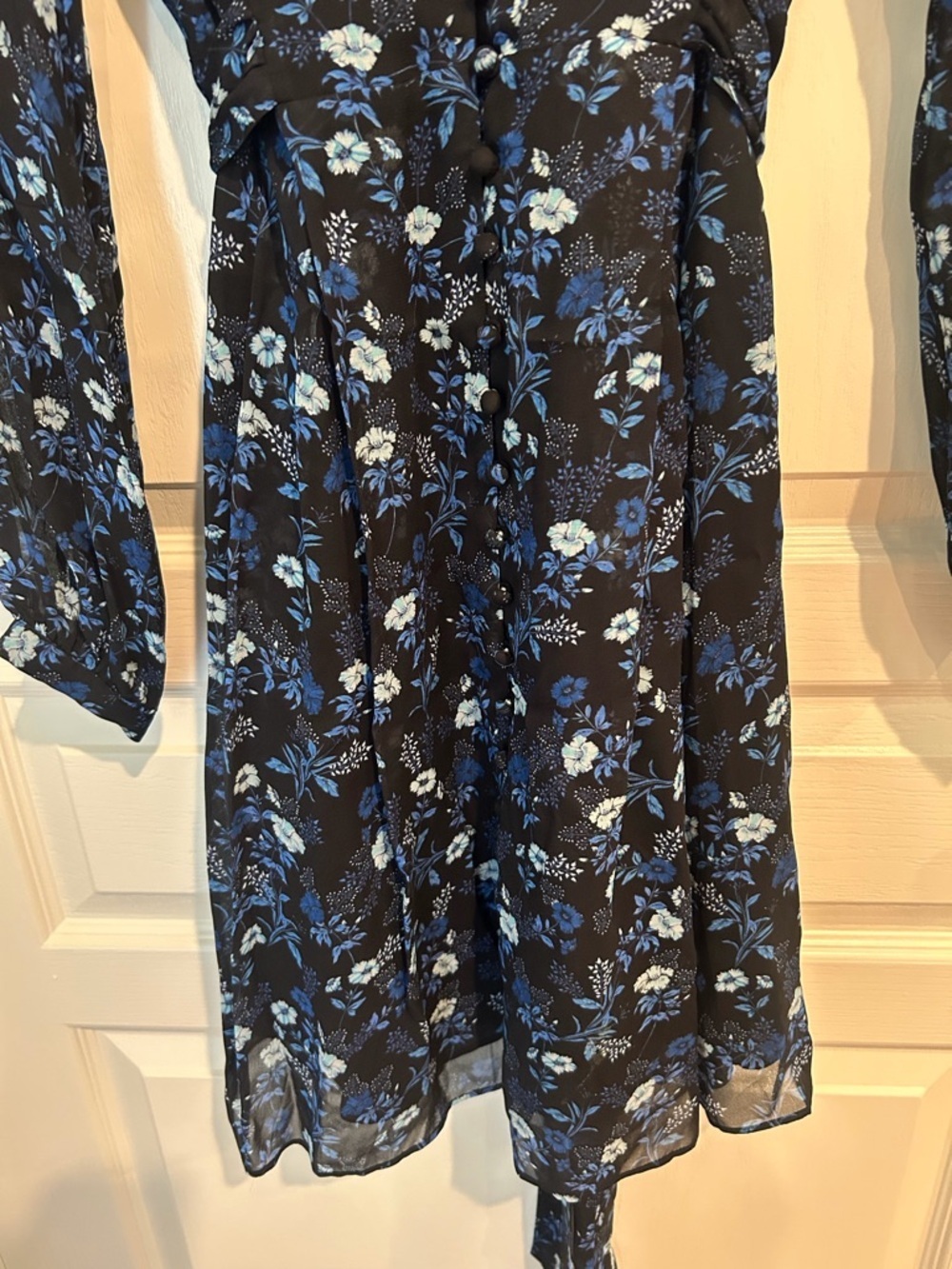 THE KOOPLES Floral Print Tie Waist Dress / Size 2 / - Picture 5 of 8